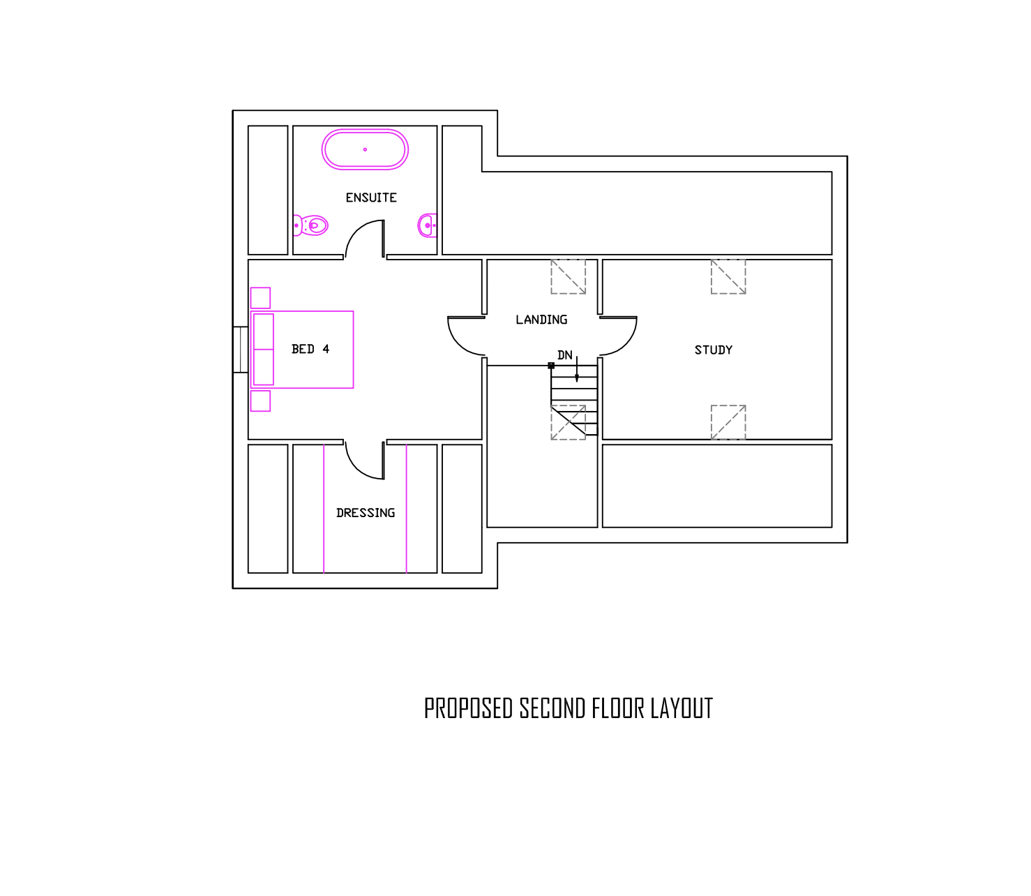 Plot 4 second floor plans