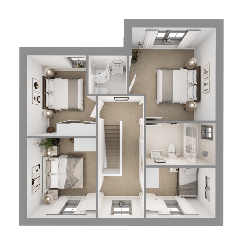 Plot 5 upstairs floorplan