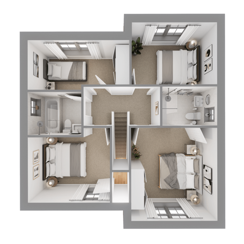 Plot 7 upstairs floorplans
