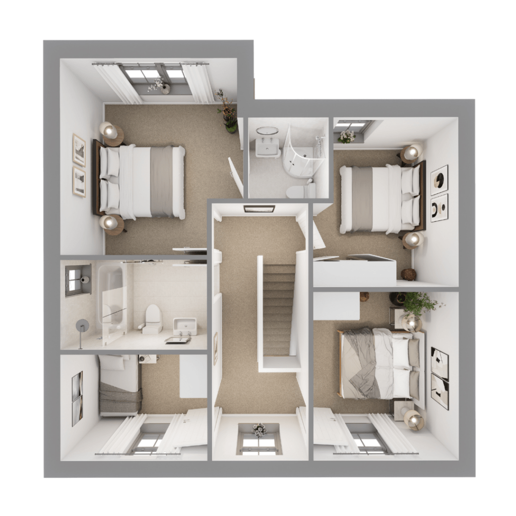 Plot 8 upstairs floorplans