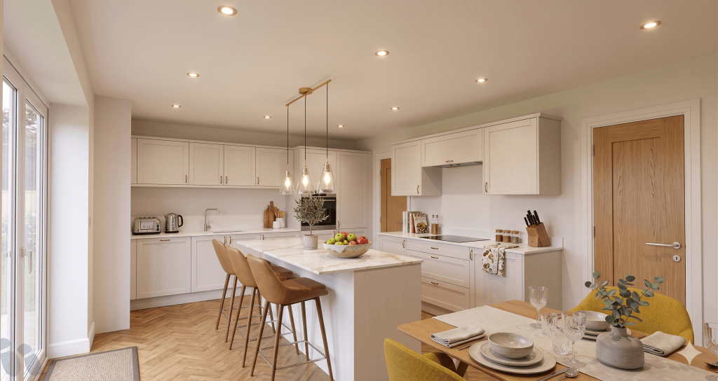 Plot 4, kitchen visuals, carlton road, new build