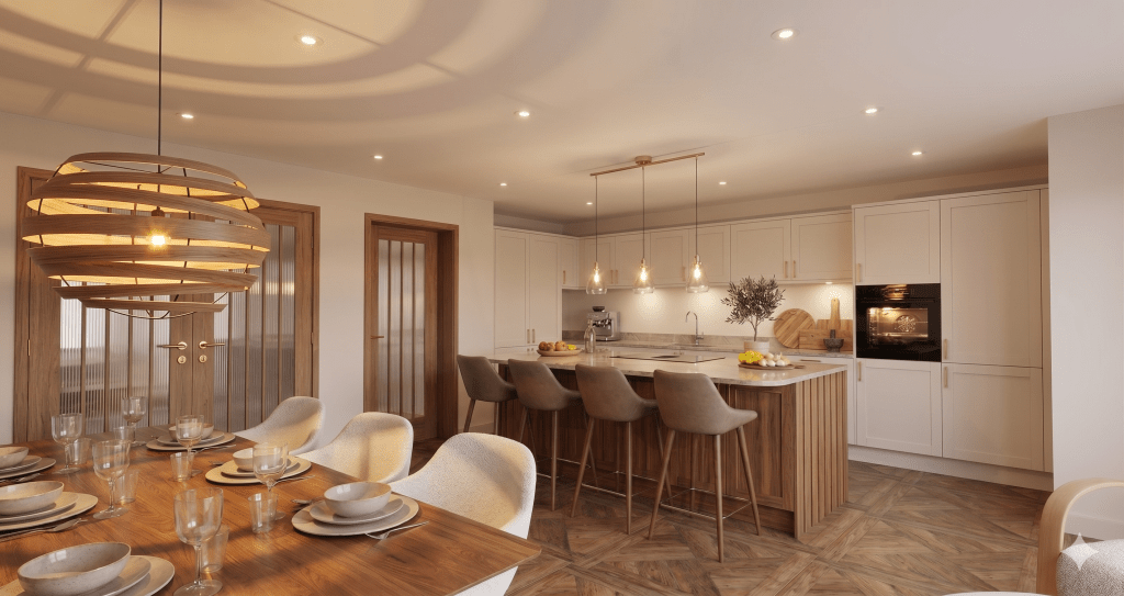 plot 9 kitchen visual, carlton road, worksop, new build