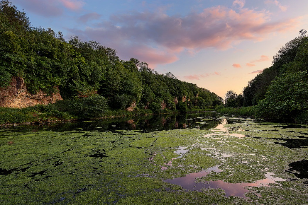 creswell crags walk at summer